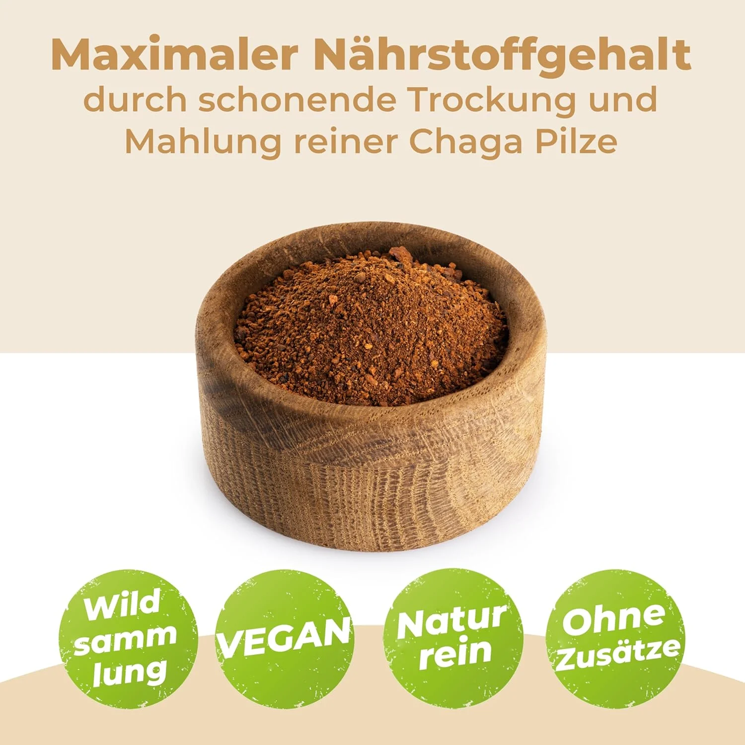 Chaga Pulver aus baltischer Vitalpilz-Wildsammlung - Image 3