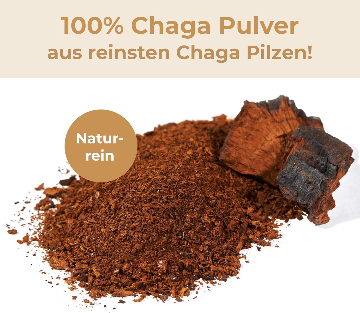 Chaga Pulver aus baltischer Vitalpilz-Wildsammlung - Image 5
