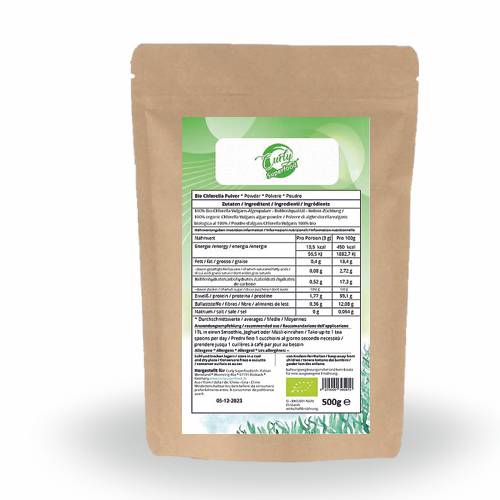 Bio Chlorella Pulver 500 g – Vegan, reich an Vitamin B12, perfekt für Smoothies - Image 7