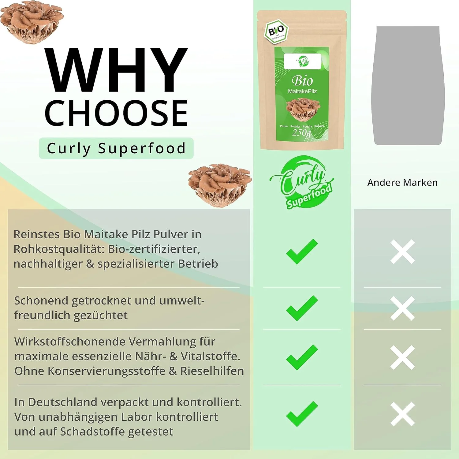 Bio Maitake Pulver 250g - Image 9